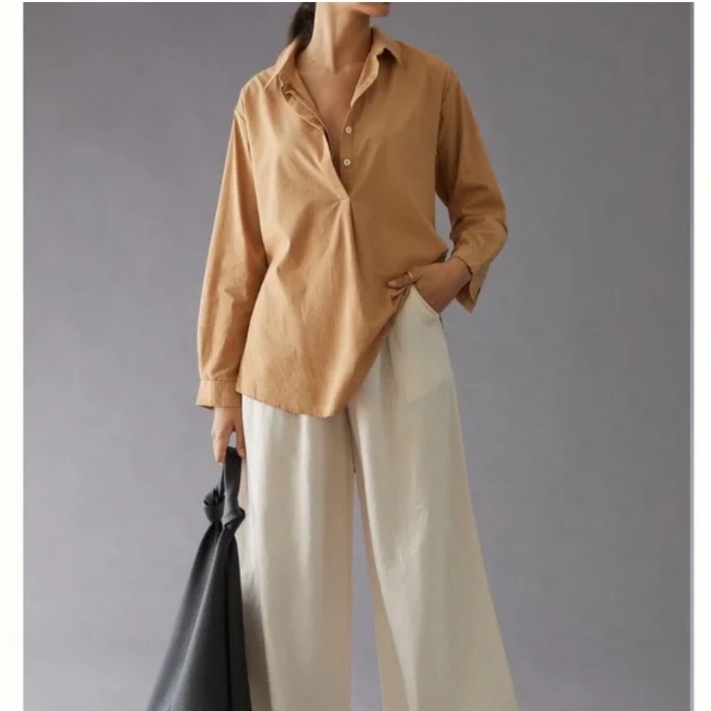 Anthropologie side button tunic blouse
